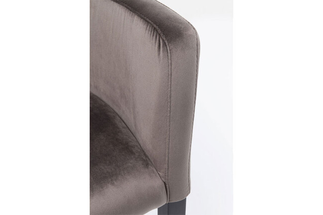 ブラック モードベルベットグレー　アームチェア 