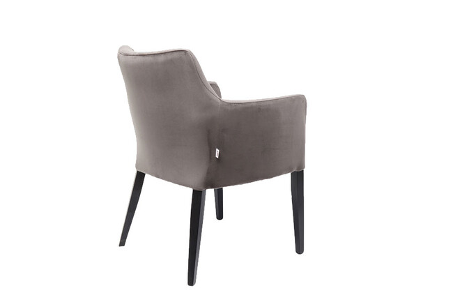 ブラック モードベルベットグレー　アームチェア 