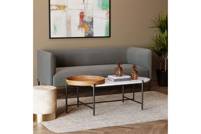 レイヤード 128x55cm　ローテーブル/ コーヒーテーブル 