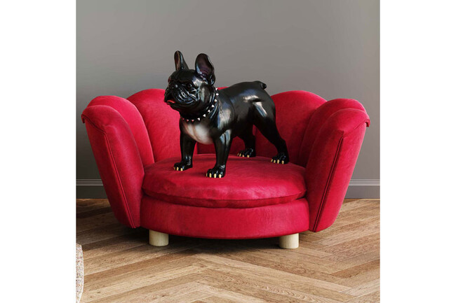 ウォーターリリー レッド ドッグ/キャット ベッド * 