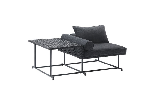 アウトドア　ソファ・シングル（サイドテーブル付き） 