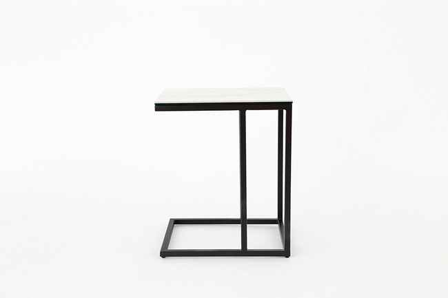 セラミック天板 サイドテーブル （ホワイトクオーツ） 