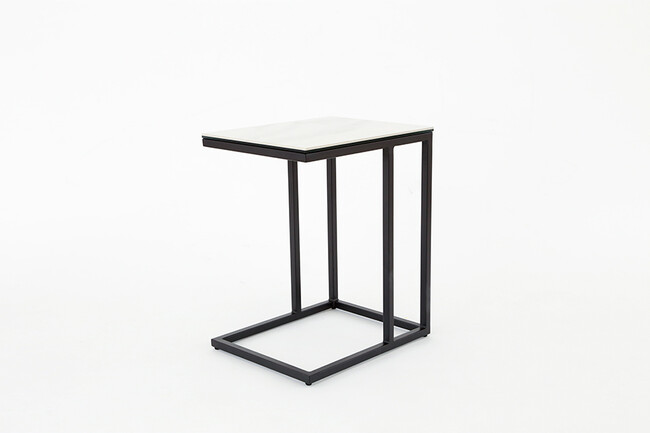 セラミック天板 サイドテーブル （ホワイトクオーツ） 