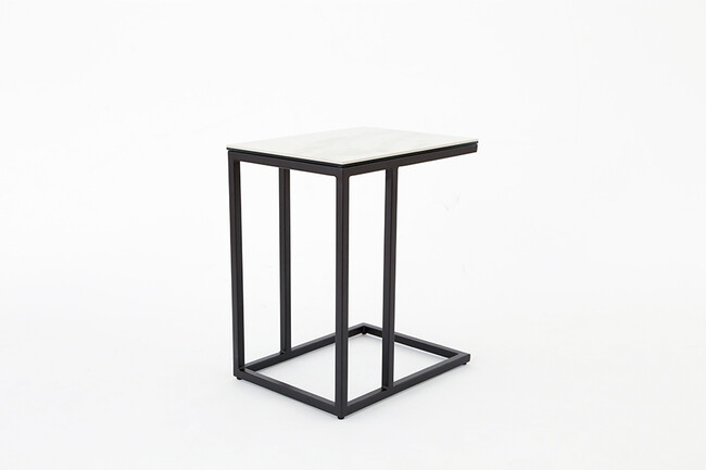 セラミック天板 サイドテーブル （ホワイトクオーツ） 