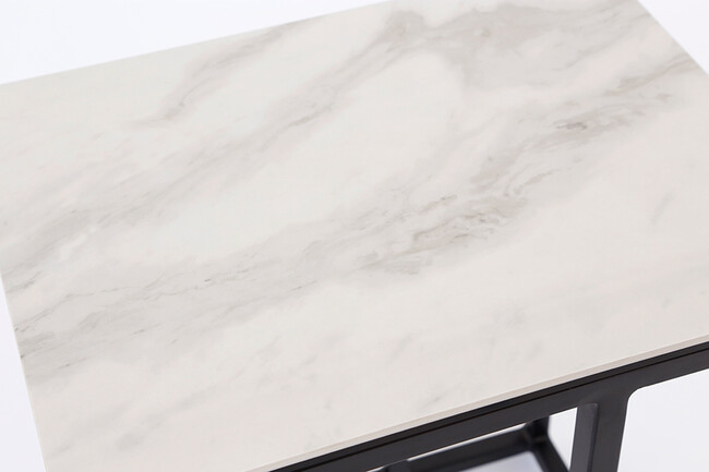 セラミック天板 サイドテーブル （ホワイトクオーツ） 