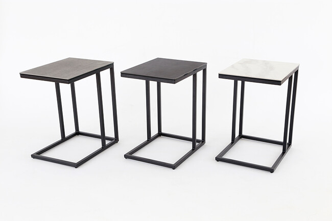 セラミック天板 サイドテーブル （ストームグレイ） 