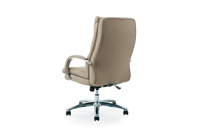 ポケットコイル内蔵 デスクチェア（シルキーファイバー・キャメル） 