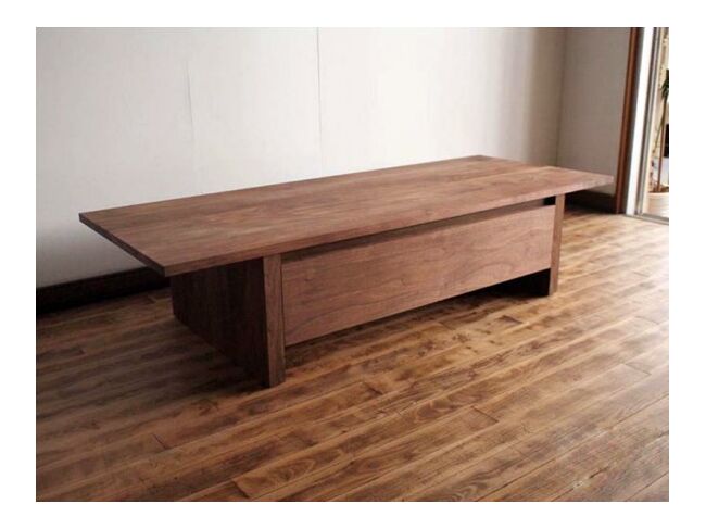 厳選木材のリビングテーブル 1枚目画像　カラー：ウォールナット