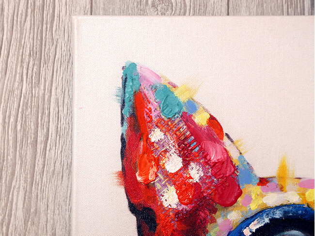 ブルドッグ (メガネ) 60×60cm 