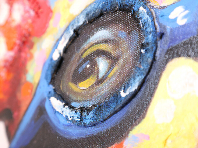 ブルドッグ (メガネ) 60×60cm 