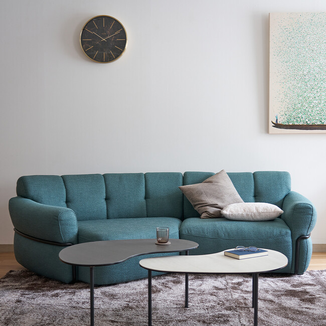 BEAN（ビーン）コーヒーテーブル black pearl + white