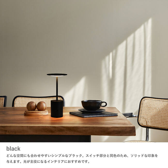 Cockterior カクテリア ポータブルランプ（ブラック） 