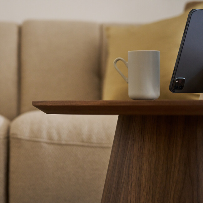 アルゴスⅡ リビングテーブル 90（Black） ウォールナット