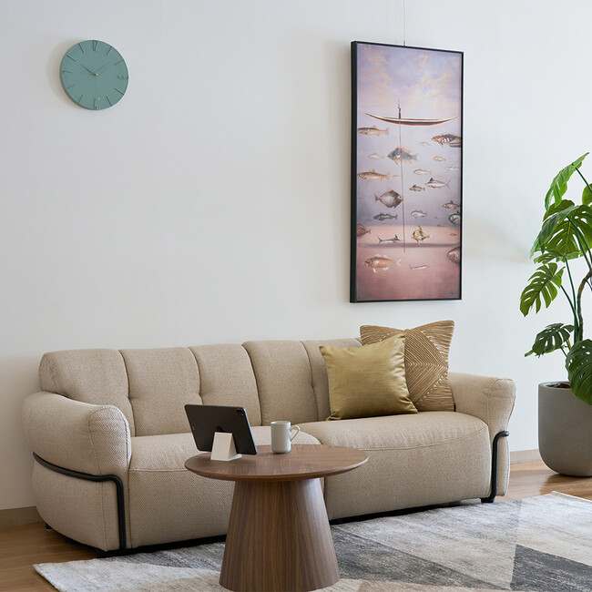 Elmina（エルミナ）3Pソファ（BE） 