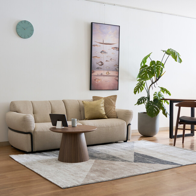 Elmina（エルミナ）3Pソファ（BE） 