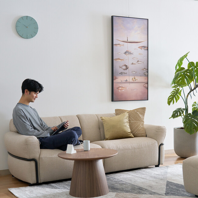 Elmina（エルミナ）3Pソファ（BE） 