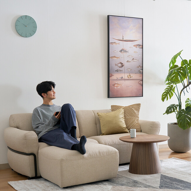 Elmina（エルミナ）3Pソファ（BE） 