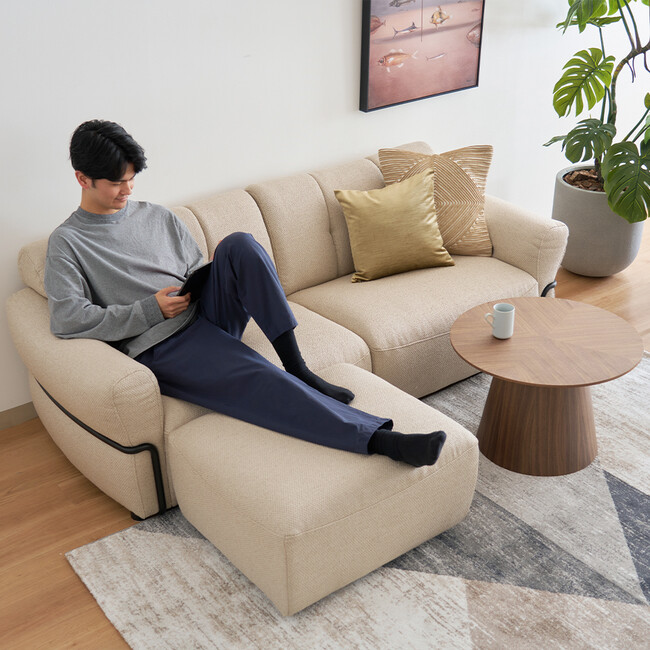 Elmina（エルミナ）3Pソファ（BE） 