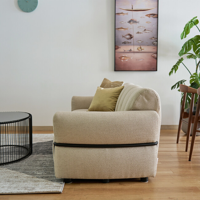 Elmina（エルミナ）3Pソファ（BE） 