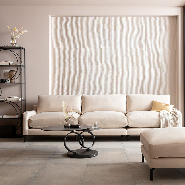 ビバリーブラック 133x80cm ローテーブル/コーヒーテーブル 