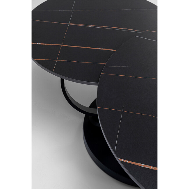 ビバリーブラック 133x80cm ローテーブル/コーヒーテーブル 