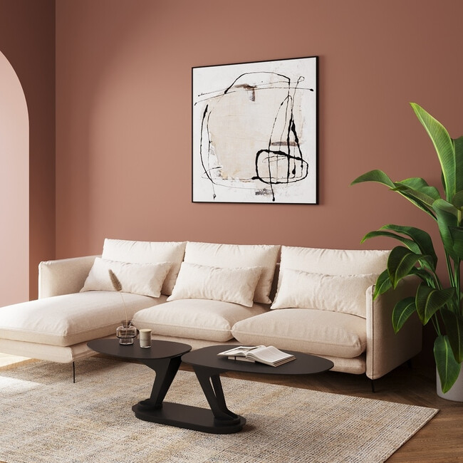 ダストグレー100×100 cm フレームピクチャー 