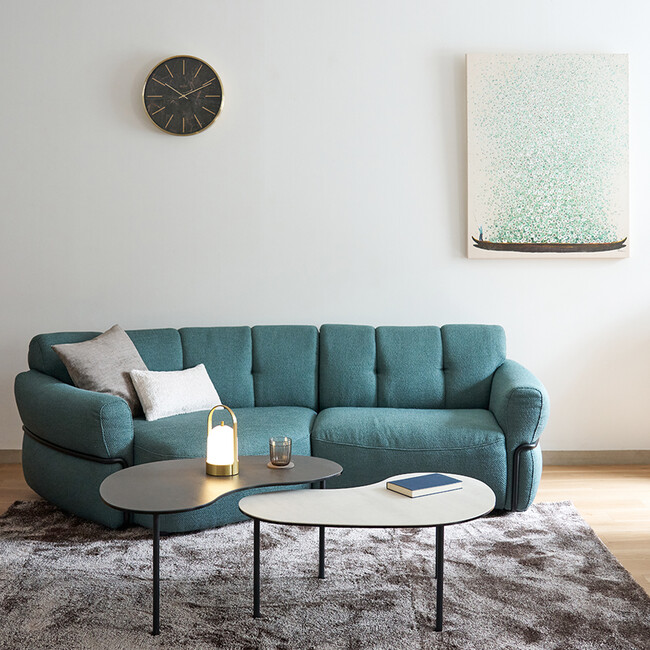 Luxe Green MarbleGold Black ウォールクロック 