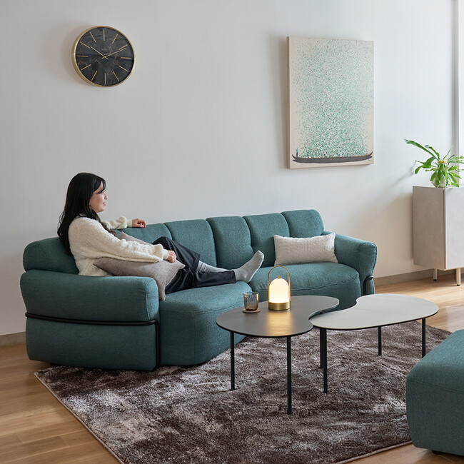 Luxe Green MarbleGold Black ウォールクロック 