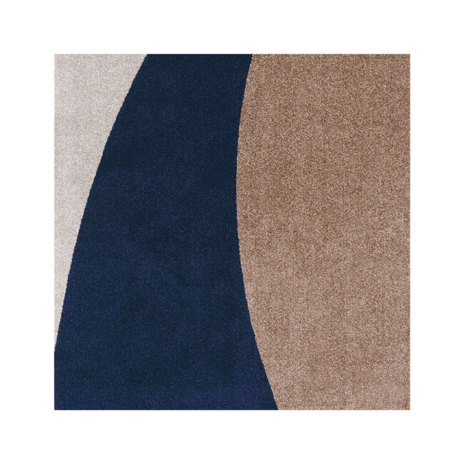 ジーナ ラグ（シルバー） ネイビー 190 X 190 cm