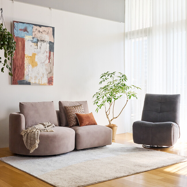 ジーナ ラグ（シルバー） 