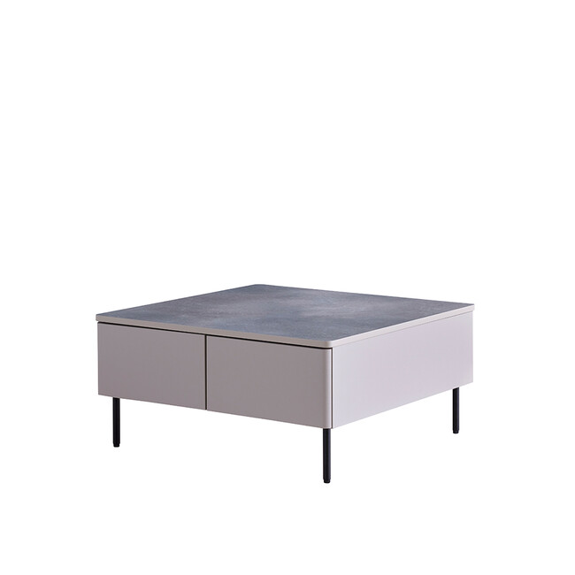 モダンな大人のリビングテーブル 80（ライトグレー） 