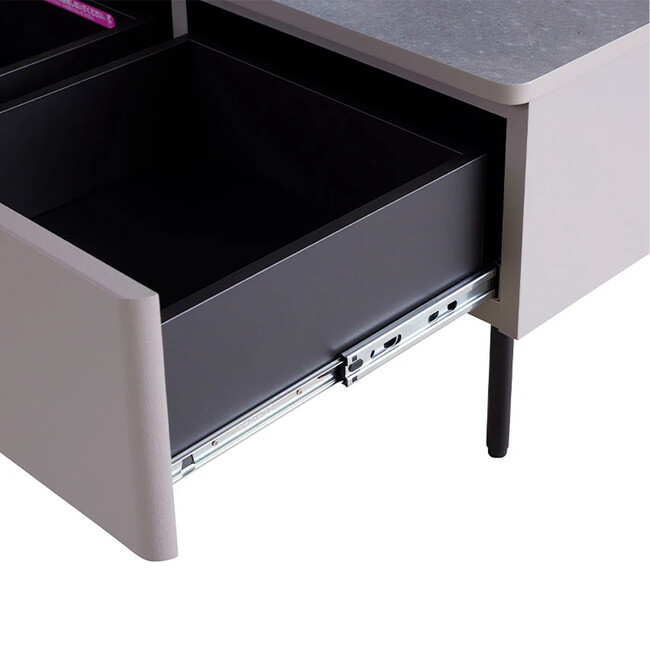 モダンな大人のリビングテーブル 80（ライトグレー） 