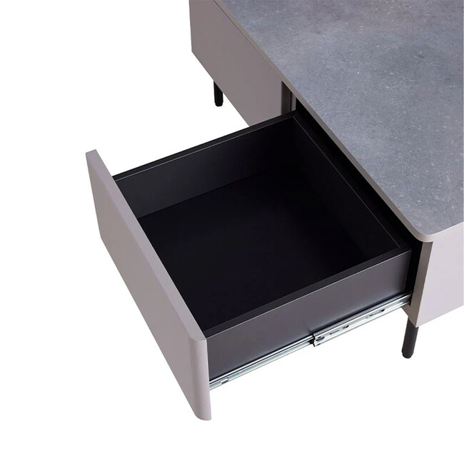 モダンな大人のリビングテーブル 80（ライトグレー） 