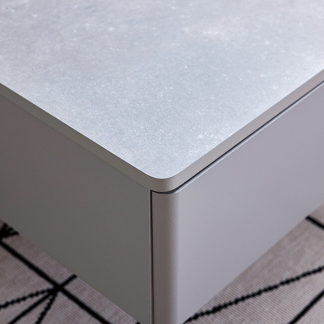 モダンな大人のリビングテーブル 80（ライトグレー） 