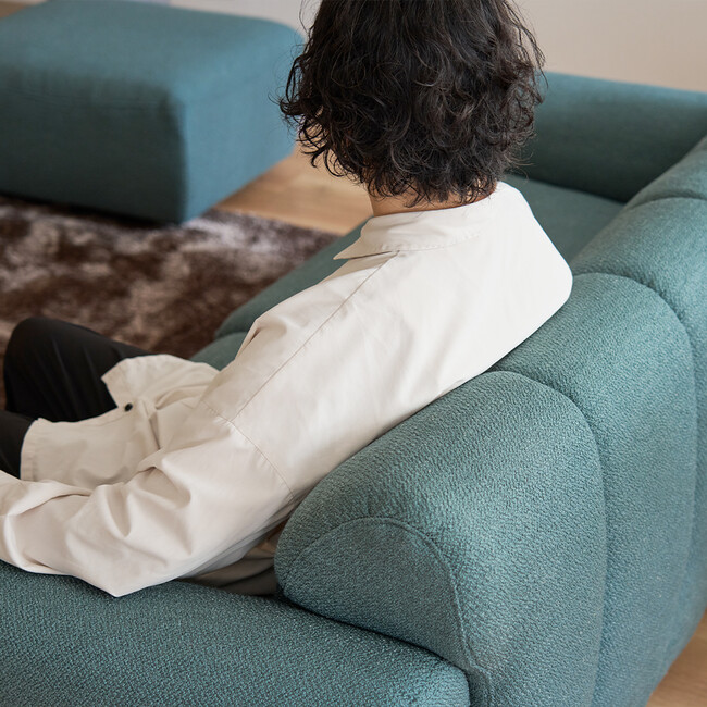 Elmina（エルミナ）シェーズソファ（GN） 