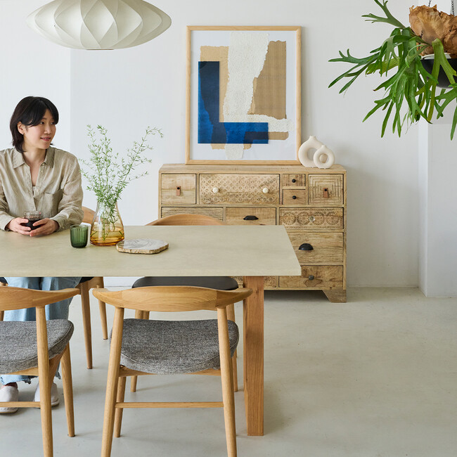 アクルテック ダイニングテーブル（横幅160 x 奥行85 cm） 