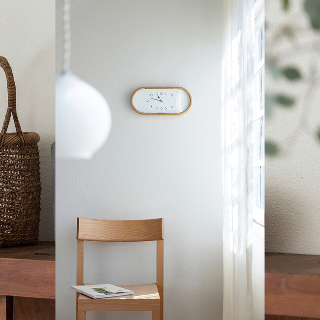 Curva（クルヴァ）ウォールクロック（ナチュラル） ナチュラル