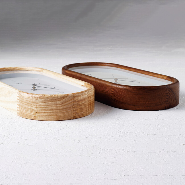 Curva（クルヴァ）ウォールクロック（ブラウン） 