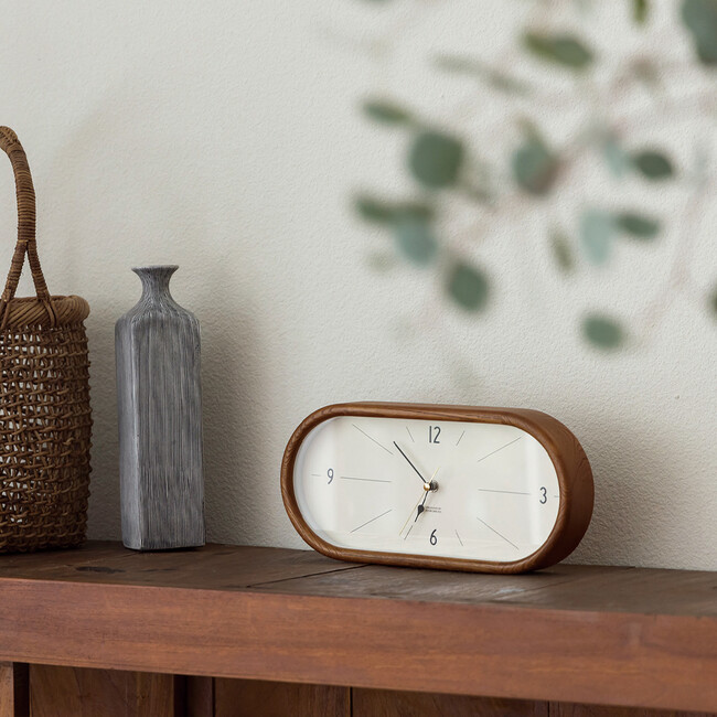 Curva（クルヴァ）ウォールクロック（ブラウン） 