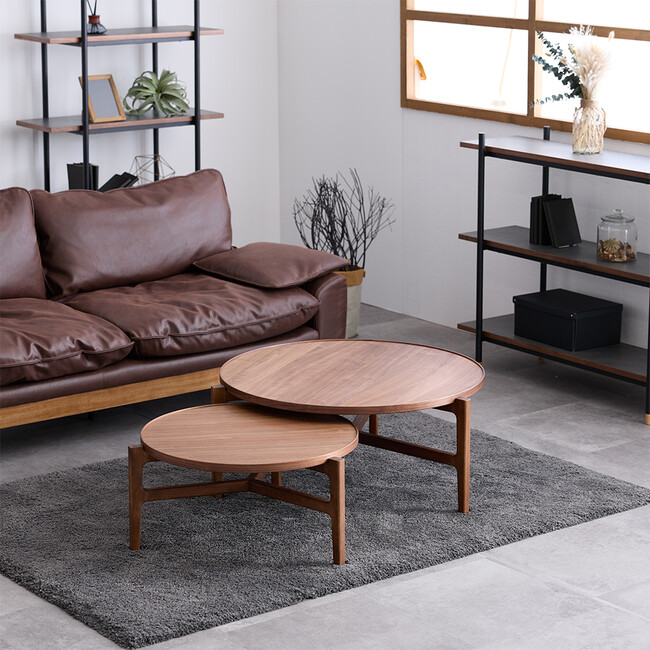 モーネ センターテーブル 90（Brown） Brown 70 + 90