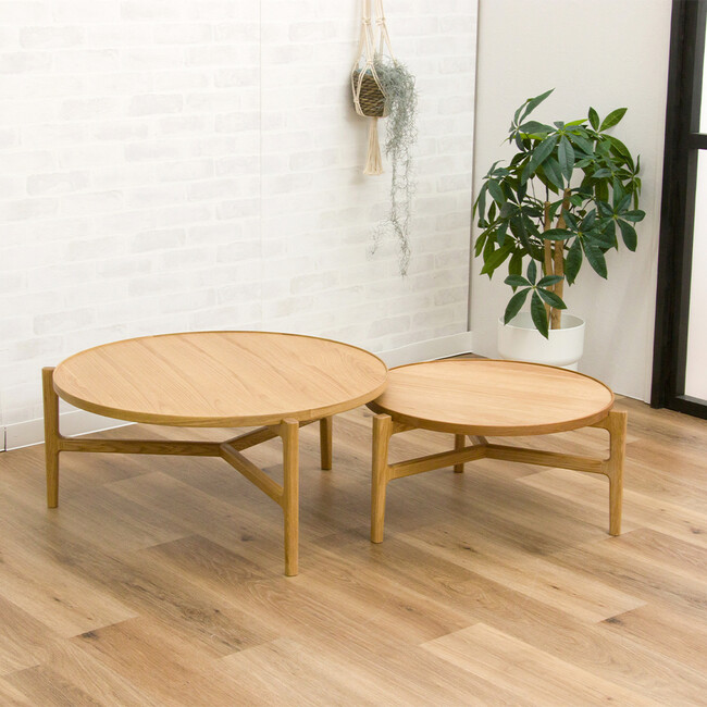 モーネ センターテーブル 70（Brown） Natural  90 + 70