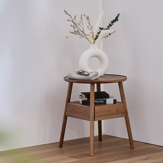 ロンド サイドテーブル（Natural） Brown