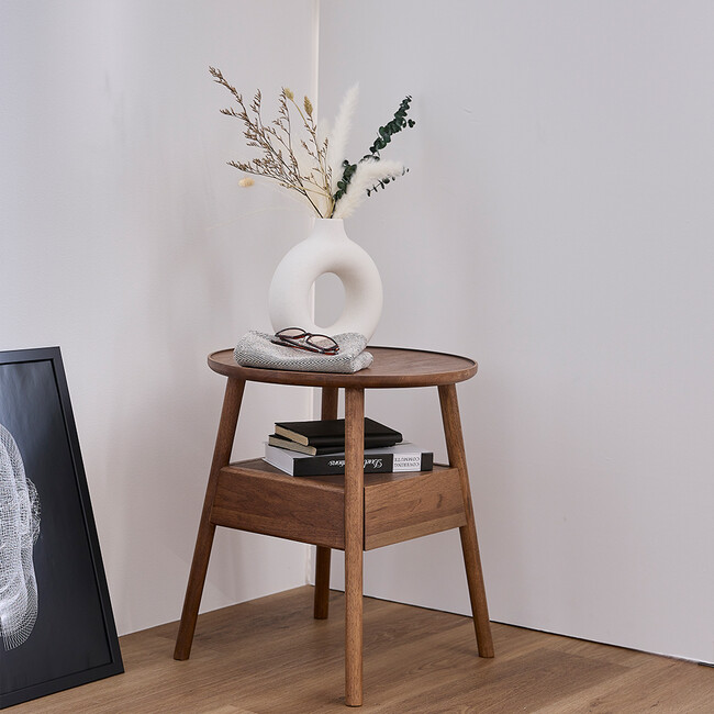 ロンド サイドテーブル（Natural） Brown