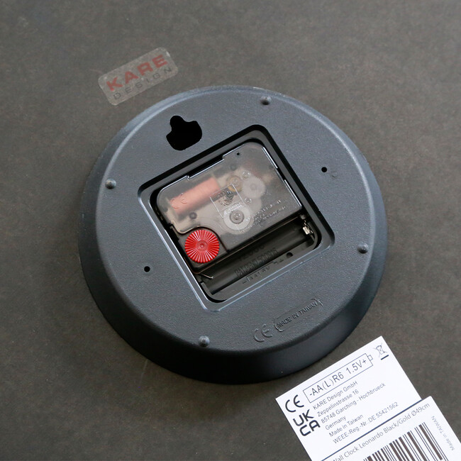 レオナルド ホワイト/ゴールド ウォールクロック 