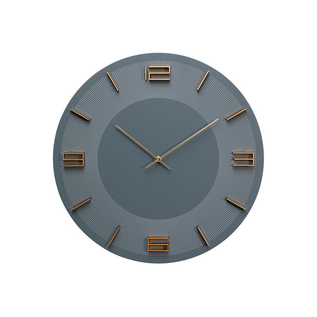 レオナルド グレー/ゴールド ウォールクロック 