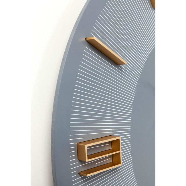 レオナルド グレー/ゴールド ウォールクロック 