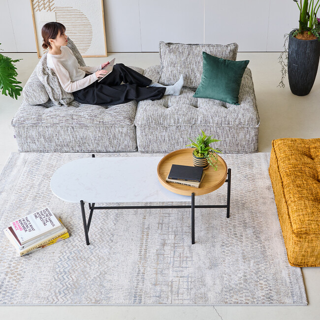 ブルジオ ラグ（アイボリー） アイボリー※画像のサイズは160X230 です。