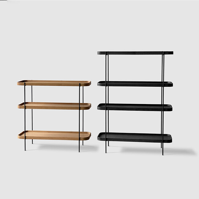 humla (フムラ) 100 shelf（Light oak） (左)100LOW（右）100TALL