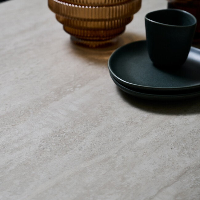 RECO plus（レコプラス）ダイニングテーブル セラミック（トラバーチン） トラバーチン