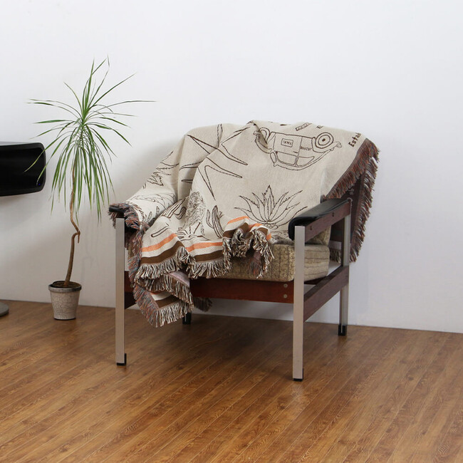 OAX THROWKET（オアハカ スローケット） Tiger and more/Cream（タイガーアンドモア/クリーム） タイガーアンドモア/クリーム